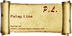 Palay Lina névjegykártya